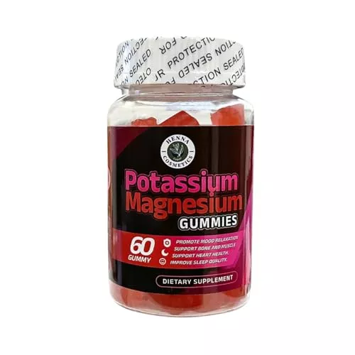 Henna Cosmetics Potassium Magnesium Gummies - Support Muscle Function & Energy - 60 Count