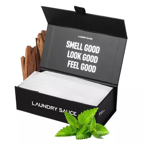 Laundry Sauce Dryer Sheets - Reduce Static, Softens Fabrics, Australian Sandalwood - 60 Sheets