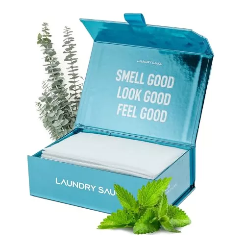 Laundry Sauce Dryer Sheets - Reduces Static, Softens Fabrics, Recycled Packaging - Patchouli