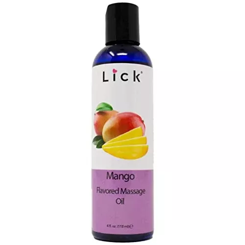 Lick Mango Massage Oil - Nourishing, Edible, Aromatherapy & Warming, 4oz