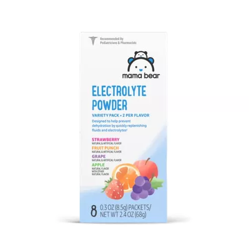 Mama Bear Electrolyte Powder Packets - Fast Hydration for All Ages, Assorted Flavors - 8 Count