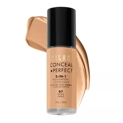 Milani Foundation - Full Coverage, Lightweight Formula, Cruelty-Free - Sand, 1 Fl. Oz.