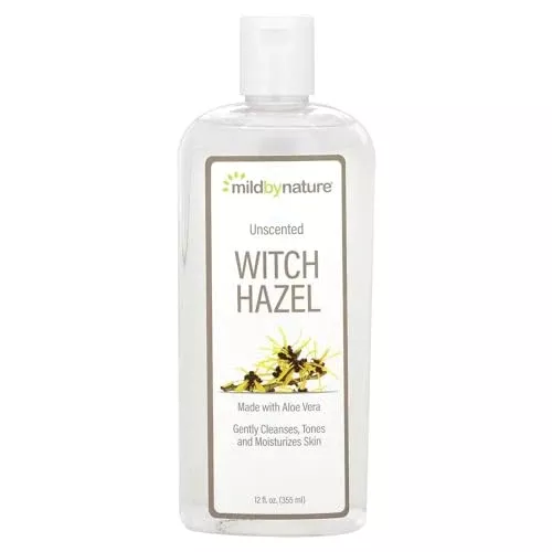 Mild By Nature Witch Hazel Toner - Gently Cleans, Tones, Moisturizes, Alcohol-Free - 12 fl oz