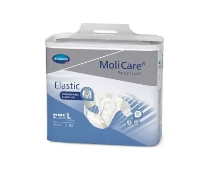 Molicare Premium Elastic Brief 6d, Large 45" - 57"- Pack(age) of 30