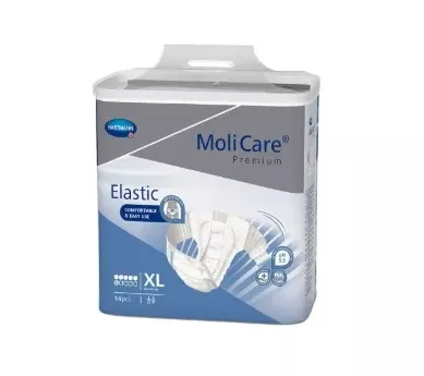 Molicare Premium Elastic Brief 6d, X-large 55" - 68"- Pack(age) of 14
