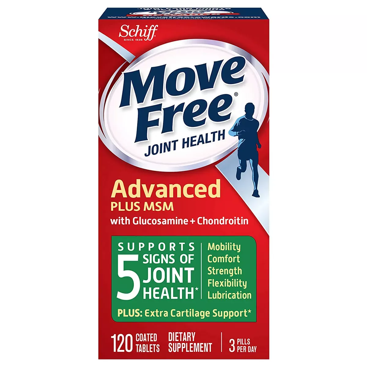 Move Free Advanced Plus Msm, 120 Ct- 1 Each