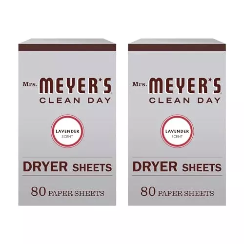 Mrs. Meyer's Dryer Sheets - Reduce Static, Softens Fabrics, Compostable, Lavender Scent - 160 Count