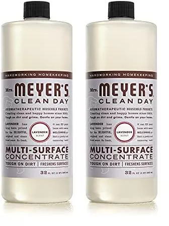 Mrs. Meyer's Multi-Surface Cleaner - Tough on Dirt, Biodegradable Formula, Lavender - 32oz (2-Pack)