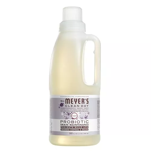 Mrs. Meyer's Probiotic Drain Cleaner - Prevents Buildup, Lavender Scent, USDA Certified - 32oz