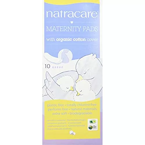 Natracare Maternity Pads - Soft, Absorbent, 100% Plastic-Free, Biodegradable - 20 Pads Total