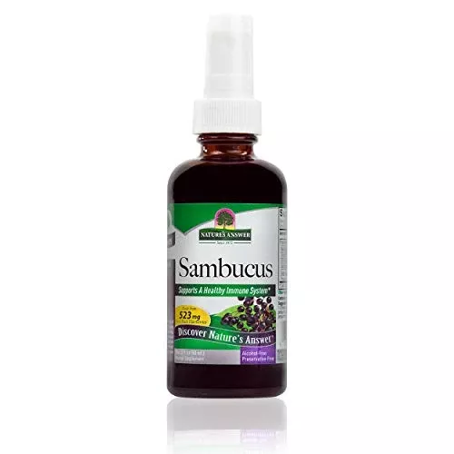 Nature's Answer Elderberry Spray - Immune Support with Slippery Elm & Echinacea - 2oz