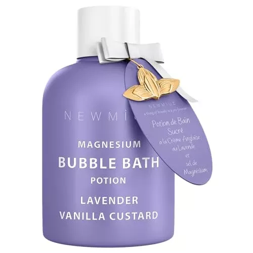 New Miuz Bubble Bath - Relaxing Lavender Vanilla, Moisturizing Epsom Salt - 16oz
