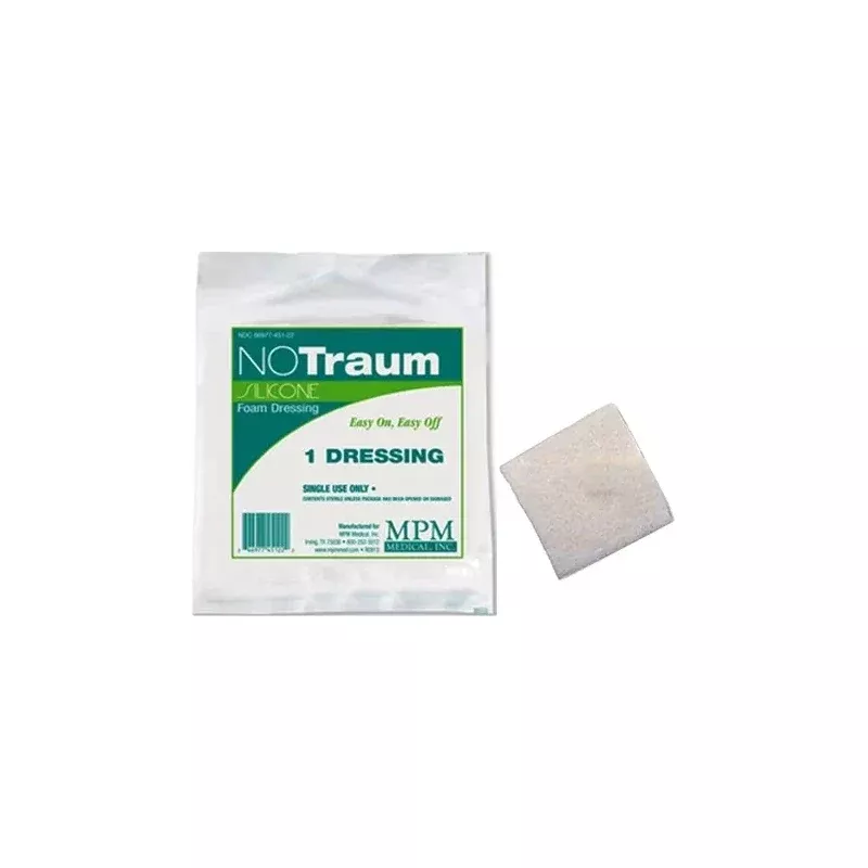 Notraum Extra Bordered Silicone Foam Dressing, 4" X 4"- 1 Each