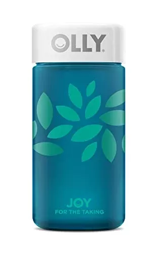 OLLY Joy Jar Gift - Refillable Glass Vitamin Container, Holds 120 Gummies - Limited Edition