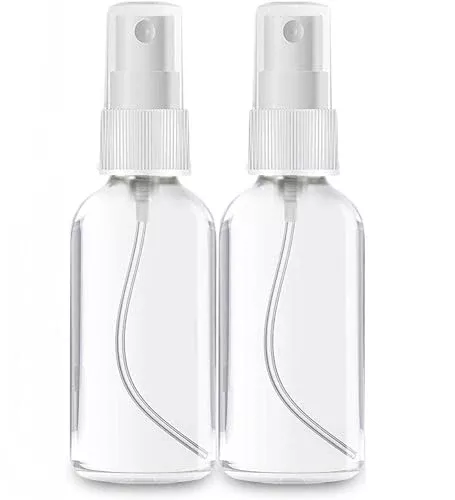 Onisavings Glass Spray Bottles - Leakproof, Durable & Reusable for Essential Oils - 2 Pack