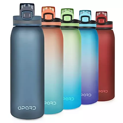 Opard 30oz Reusable Water Bottle - BPA-Free, Lightweight, with Removable Strainer for Flavor
