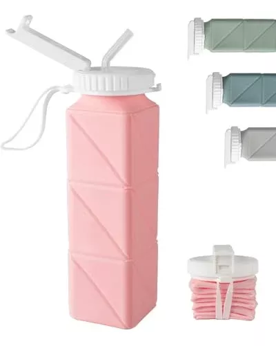 Opard Collapsible Water Bottle - BPA-Free, Leak-Proof, Space-Saving Design - 21oz Silicone