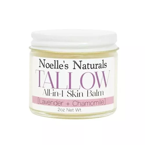 Organic Tallow Balm - Moisturizing & Healing for All Skin Types, Lavender Chamomile - 2oz