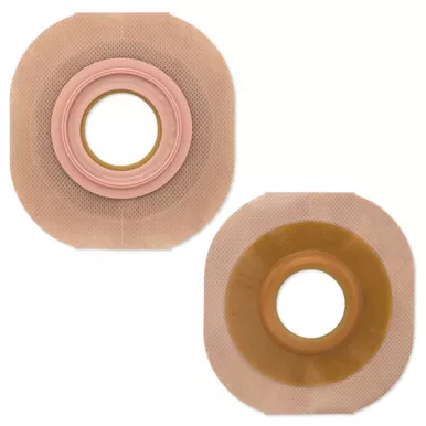Ostomy Barrier New Image Flextend Precut, Extended Wear Without Tape 57 mm Flange Red Code System Hydrocolloid 1-3/8 Inch Opening 5/BX