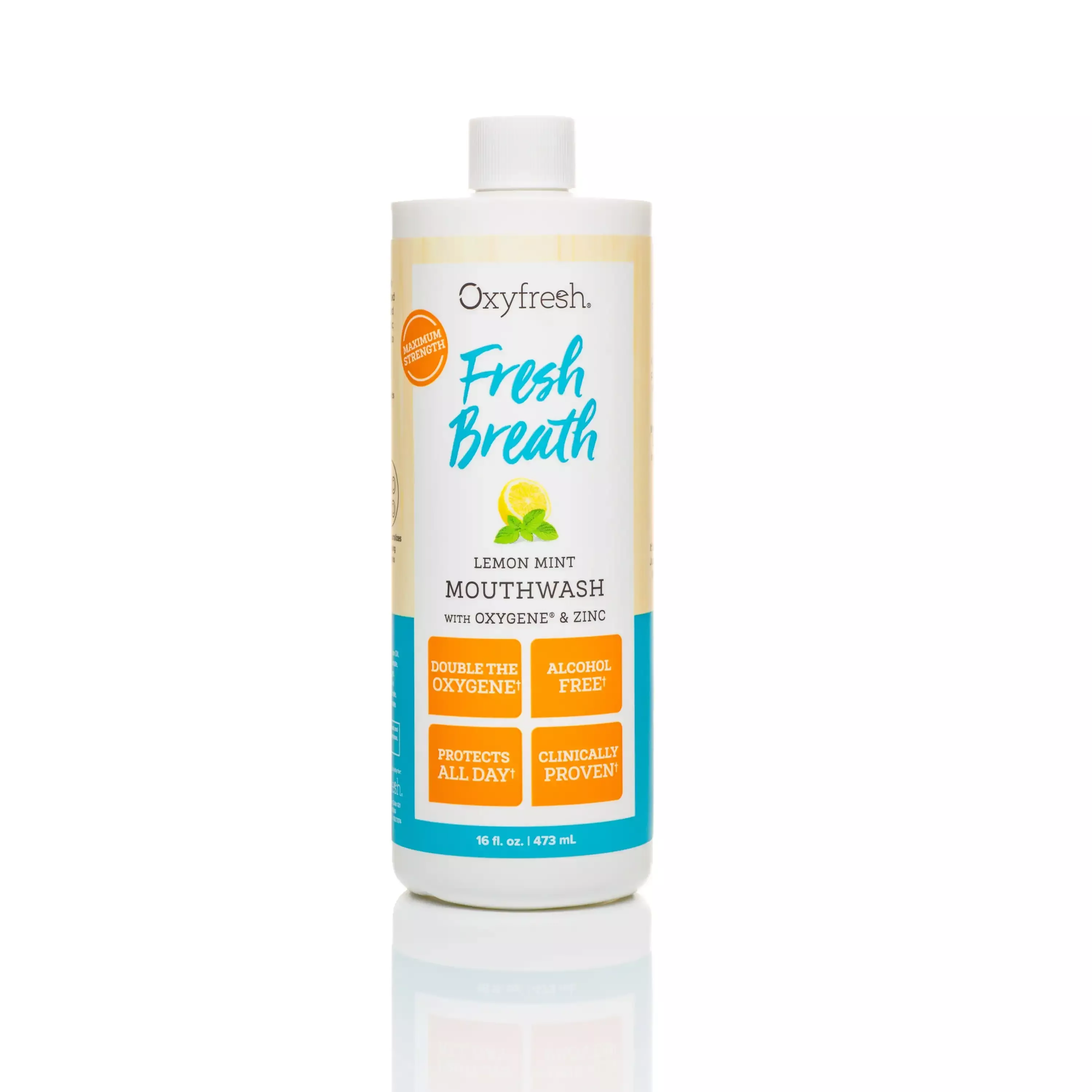 Oxyfresh - Fresh Breath Lemon Mint Mouthwash, 16 oz.