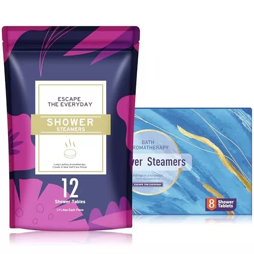 OYEKEEP Shower Steamer Gift Set - 20 Aromatherapy Tablets, Natural Essential Oils - Relaxation