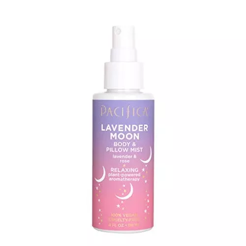 Pacifica Body Mist - Calming Lavender & Rose Aroma for Relaxation - 4 oz