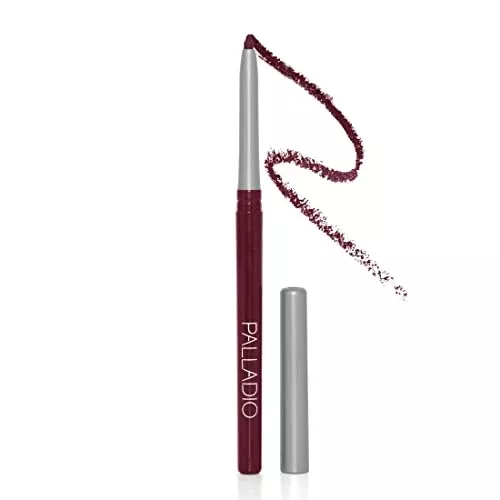 Palladio Retractable Waterproof Lip Liner - Long-Lasting, Hydrating, Smudge-Proof - Black Berry