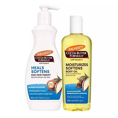 Palmer's Cocoa Butter Body Lotion Set - 48-Hour Hydration, Scars & Stretch Marks Relief - 12oz