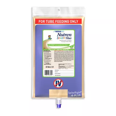 Pediatric Tube Feeding Formula Nutren Junior Fiber 1000 mL Bag Liquid Fiber 1/EA