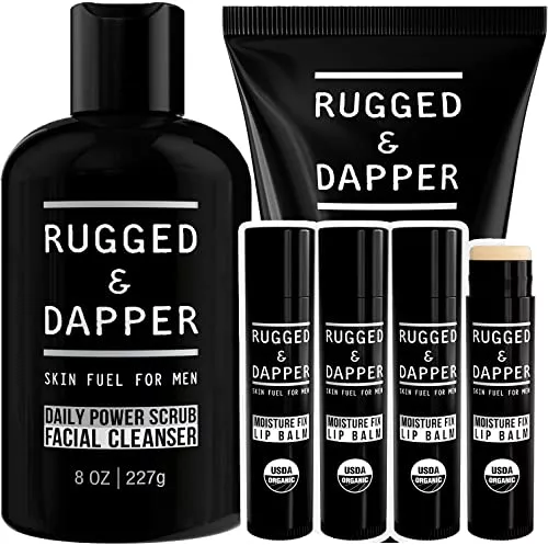 RUGGED & DAPPER Men Care Set - Deep Cleanse, Hydrate & Revitalize Skin - 4-Piece Bundle