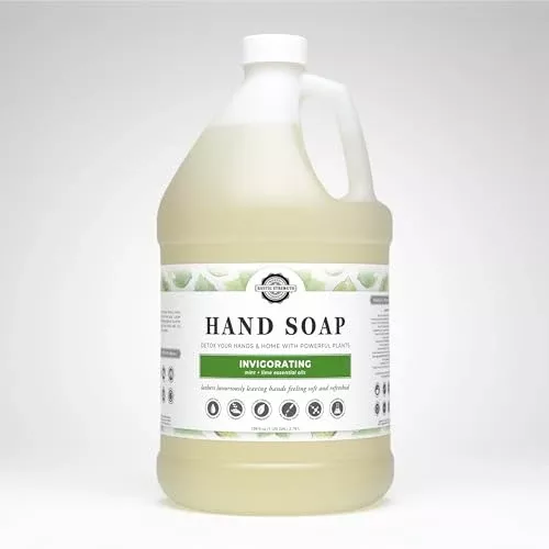 Rustic Strength Liquid Hand Soap - Invigorating Peppermint & Lime, Gluten-Free, Vegan - 128oz