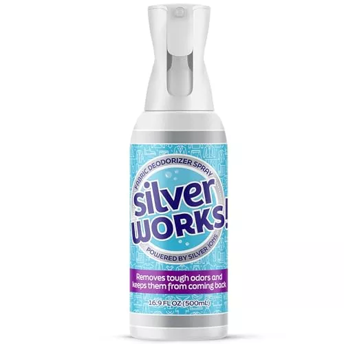 SilverWorks! Fabric Deodorizer - Natural Odor Eliminator with Silver Ion Technology - 16.9oz