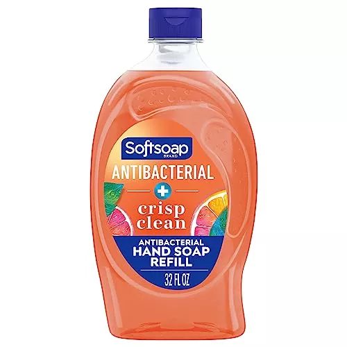 Softsoap Antibacterial Liquid Hand Soap Refill - 99.9% Bacteria Elimination, Moisturizing - 32oz
