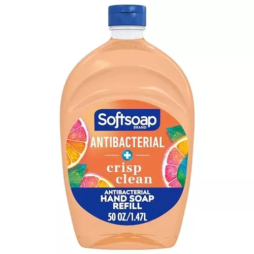 Softsoap Liquid Hand Soap Refill - Eliminates 99.9% Bacteria, Moisturizing, Crisp Clean - 50oz