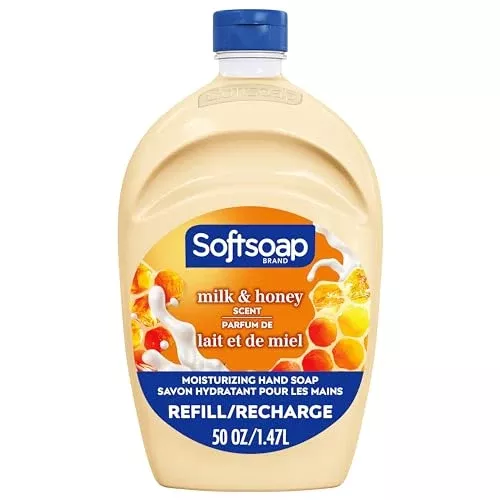 Softsoap Liquid Hand Soap Refill - Milk & Honey Scent, Moisturizing & Bacteria-Fighting - 50oz