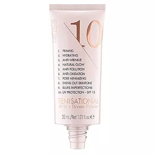 Ten! Sational Face Primer - 10 Benefits, SPF 15, Vegan, Pore Refining - 30ml