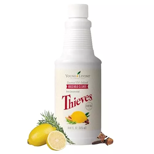 Thieves Household Cleaner - Natural Plant-Based Formula, Versatile Use, Cinnamon Aroma - 14.4oz