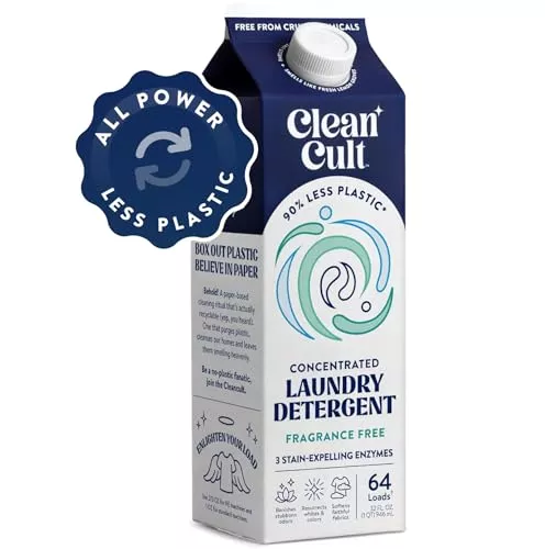 Ultra Concentrated Laundry Detergent - Fights Stains & Odors, 90% Less Plastic - 32oz, 64 Loads