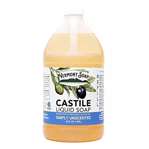 Vermont Castile Soap All Purpose Cleaner - Gentle, Biodegradable & Versatile - 64 Oz