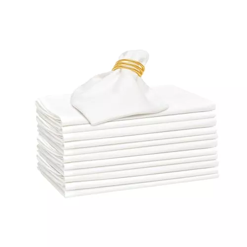 Washable Cotton Cloth Napkins - Highly Absorbent, Customizable, 12 Pack, 18"x18"