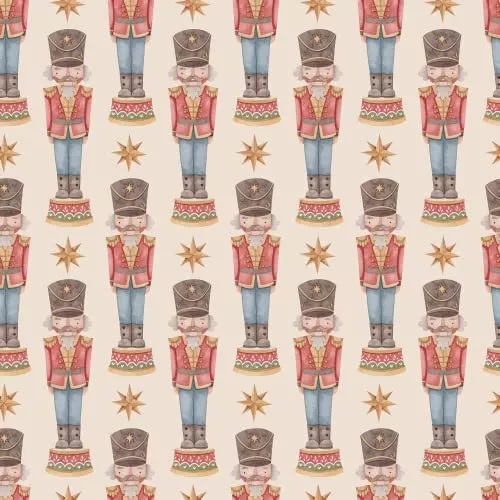 Waterleaf Paper Co. Dissolvable Gift Wrap - 100% Biodegradable, Nutcracker Design - 30" x 47"