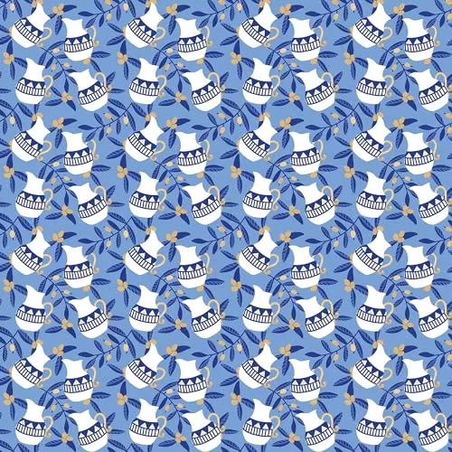 Waterleaf Paper Co. Dissolvable Gift Wrap - 100% Plant-Based, Hanukkah Design - 6 Sq Ft