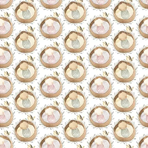 Waterleaf Paper Co. Dissolvable Gift Wrap - 100% Plant-Based, Unique Floral Design - 4 Sq Ft