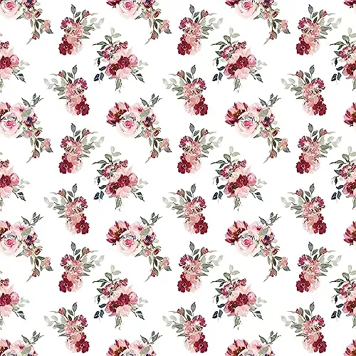 Waterleaf Paper Co. Dissolvable Gift Wrap - Premium, 100% Compostable, Roses & Peonies - 10 Sq Ft