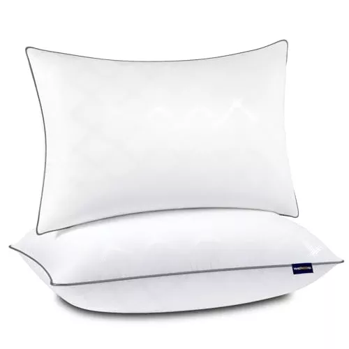Wellos Q-DF Pillow Set - Soft Adjustable Support, Hypoallergenic, Queen Size, 2 Count