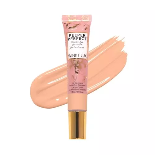 Winky Lux Peeper Perfect Concealer - Full Coverage, Eye Brightening with Collagen, 0.3oz